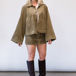 The Corduroy Swing Jacket in Artichoke - Lukka Boutique