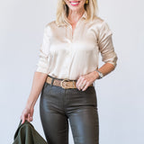 Dani 3/4 Blouse in Champagne