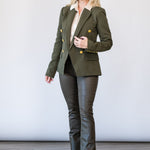 Kenzie Double Breasted Blazer in Deep Olive - Lukka Boutique