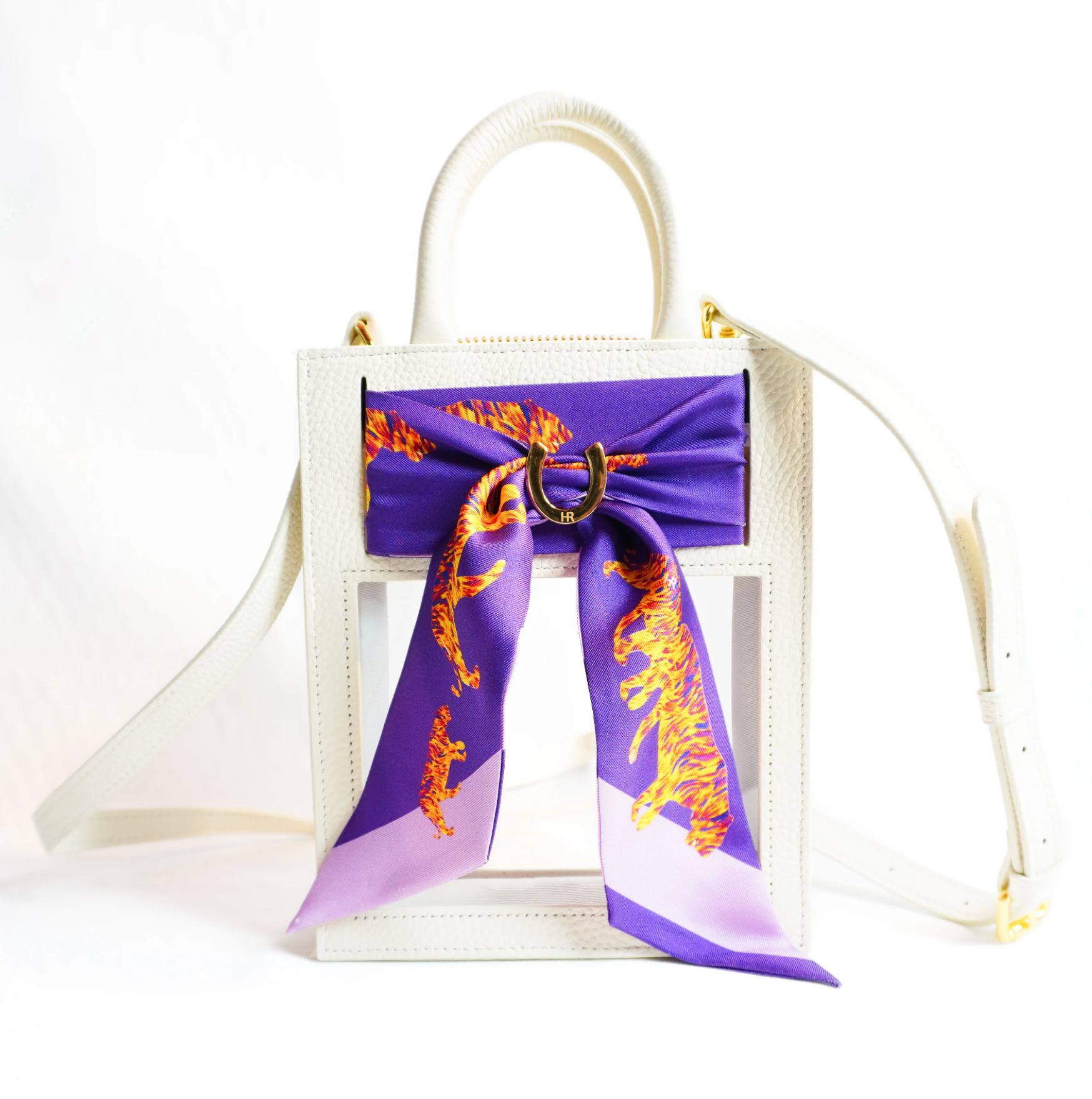 Mini Calista Clear Bag + Tiger Crossing Twilly - Lukka Boutique
