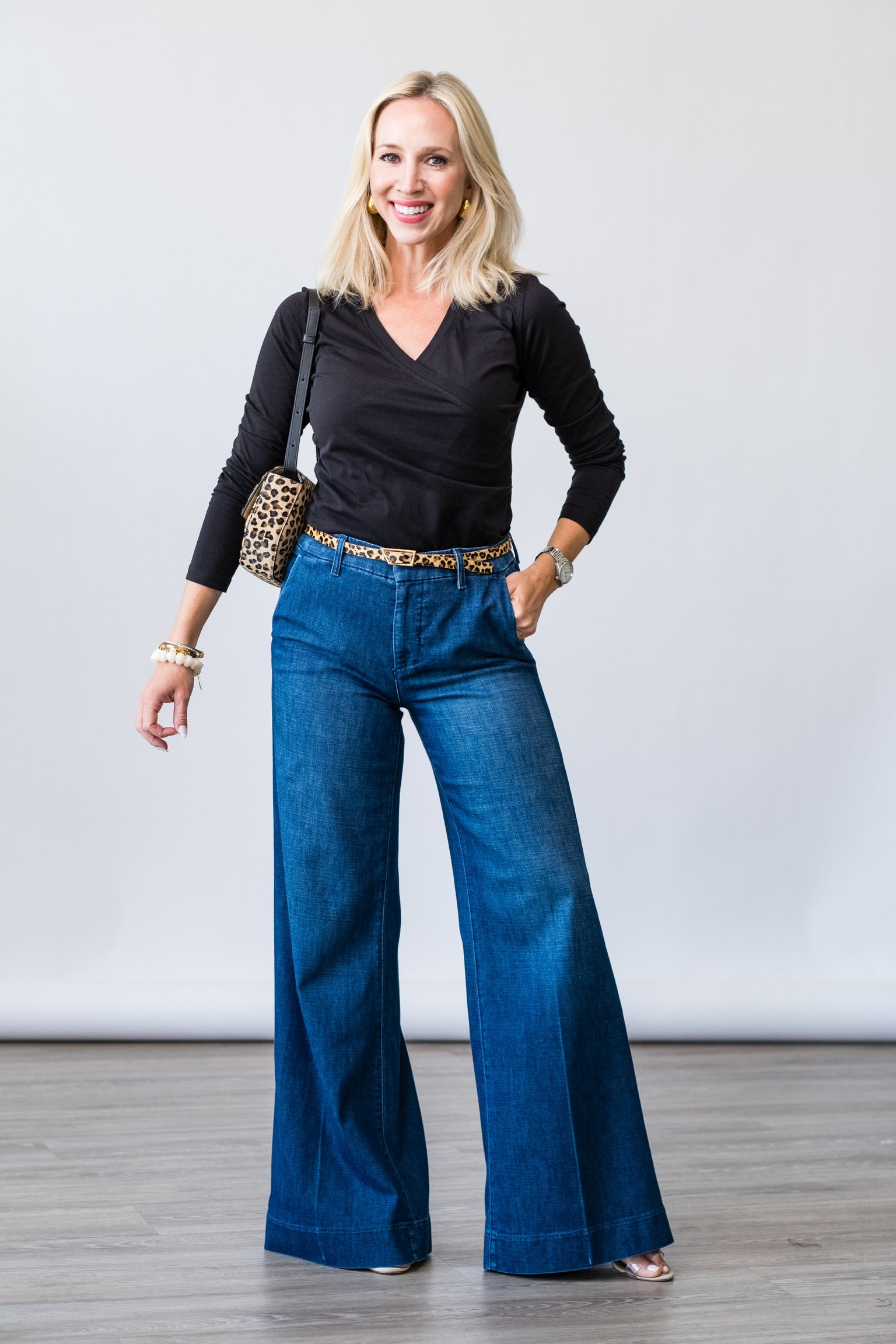Long Sleeve Wrap Tee - Lukka Boutique
