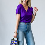 Paige Top in Purple - Lukka Boutique