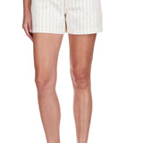 Arden Short in Bleached White Pinstripe - Lukka Boutique