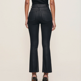 Bridget Boot Cut High Rise Coated Jean in Black - Lukka Boutique