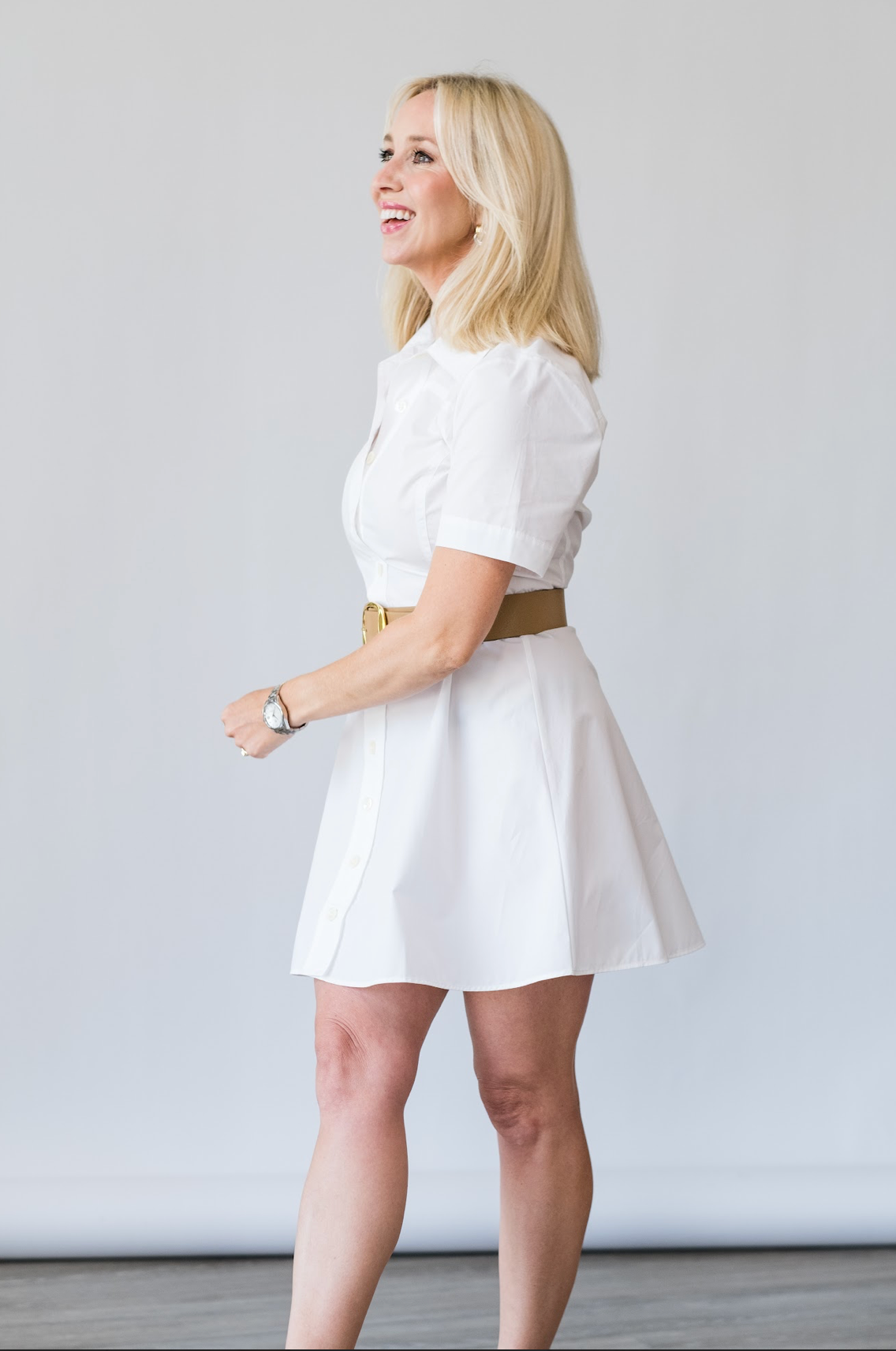 The Flare Mini Dress in White - Lukka Boutique