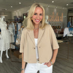 Kate Sus Cropped Blazer in Doeskin - Lukka Boutique