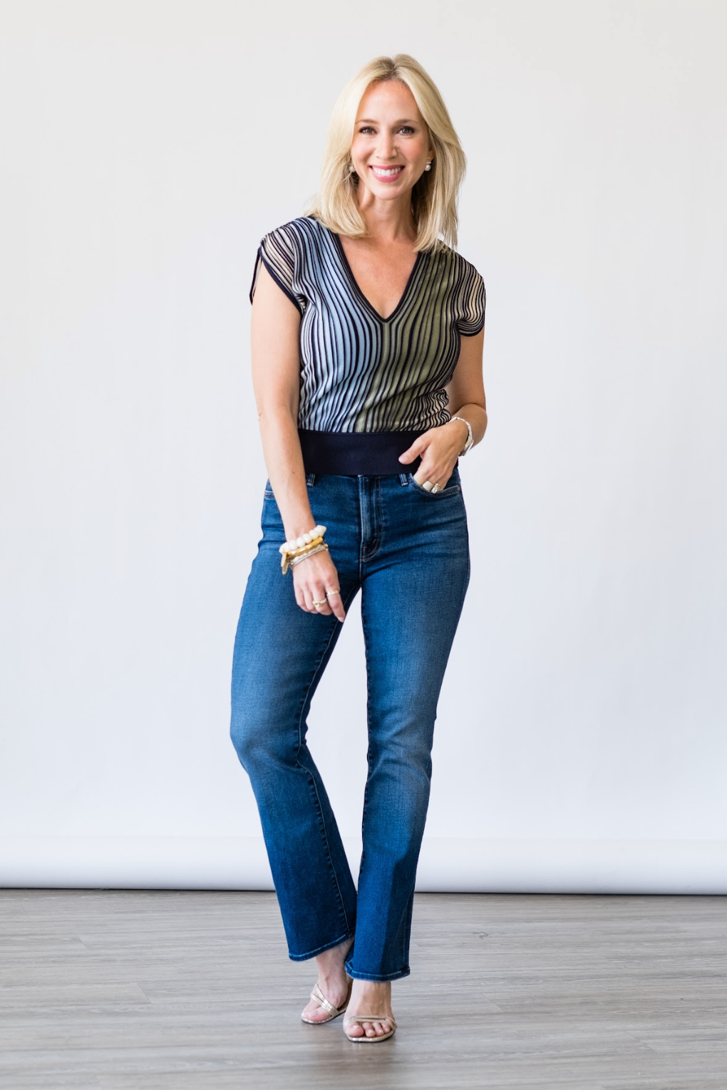 Vanessa Top in Ombre Stripe - Lukka Boutique