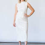 Cellina Top in Winter White Sequin - Lukka Boutique