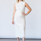 Cellina Top in Winter White Sequin - Lukka Boutique