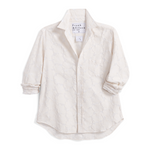 Eileen Relaxed Button-Up Shirt in Textured Natural Flowers