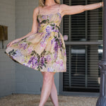 Alba Mini Dress in Wisteria Ginger Root - Lukka Boutique