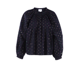 The Minka Shirt in Navy Lurex