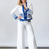 Madrid Wide Leg Knit Pant in White
