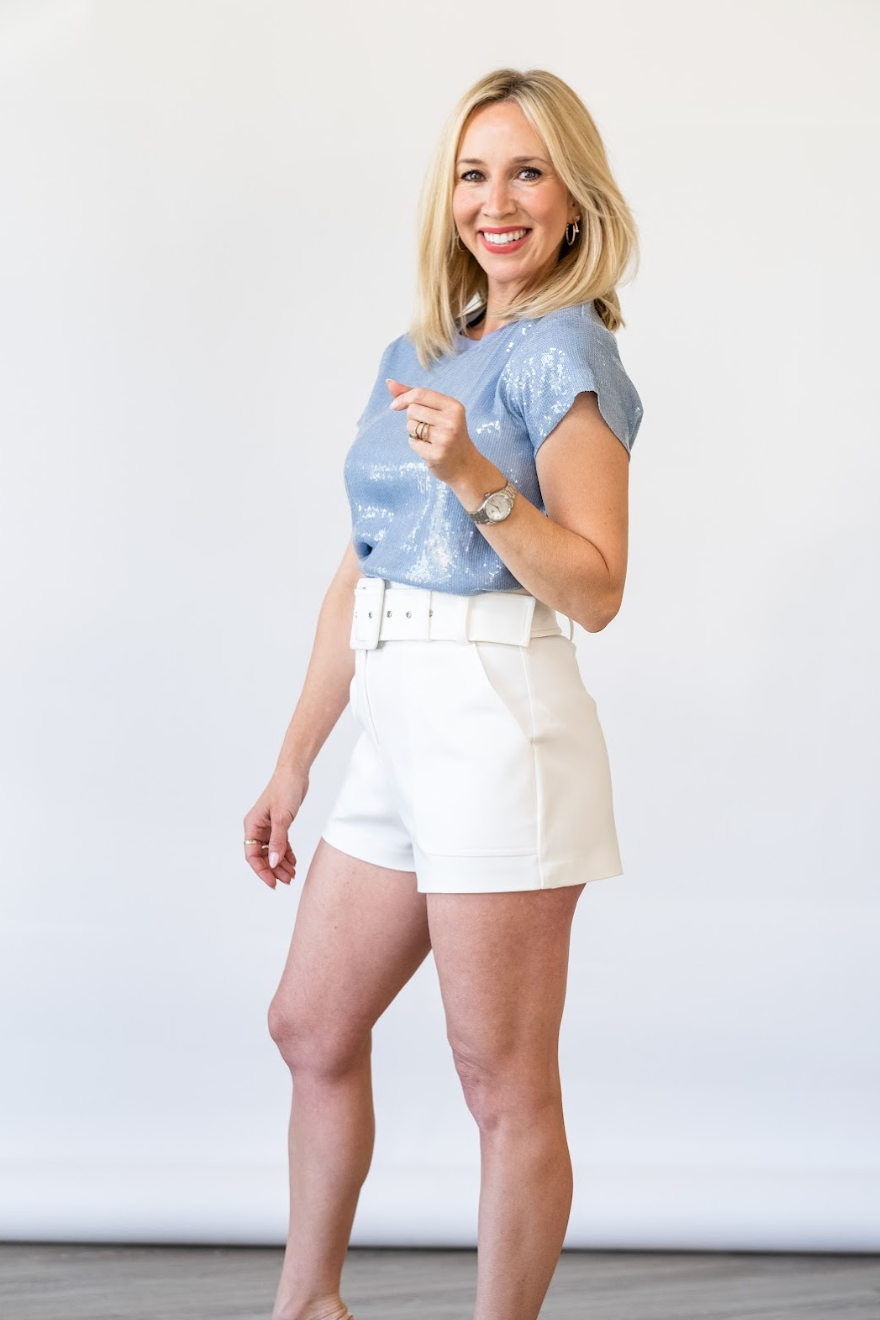 Kai Sequin Top in Opal - Lukka Boutique