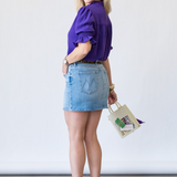 The Vagabond Mini Skirt in Magic School Bus - Lukka Boutique