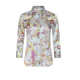 Dani 3/4 Sleeve Blouse in Multi Baroque Toile - Lukka Boutique