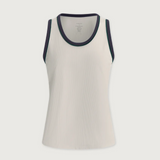 Tegan Performance Tank in White - Lukka Boutique