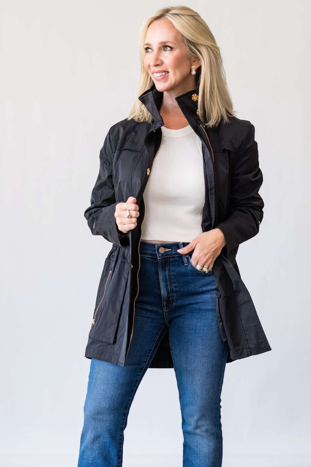 Tess Rain Jacket in Black - Lukka Boutique