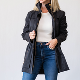 Tess Rain Jacket in Black - Lukka Boutique