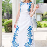 Tesaka Cut Out Gown in Blue