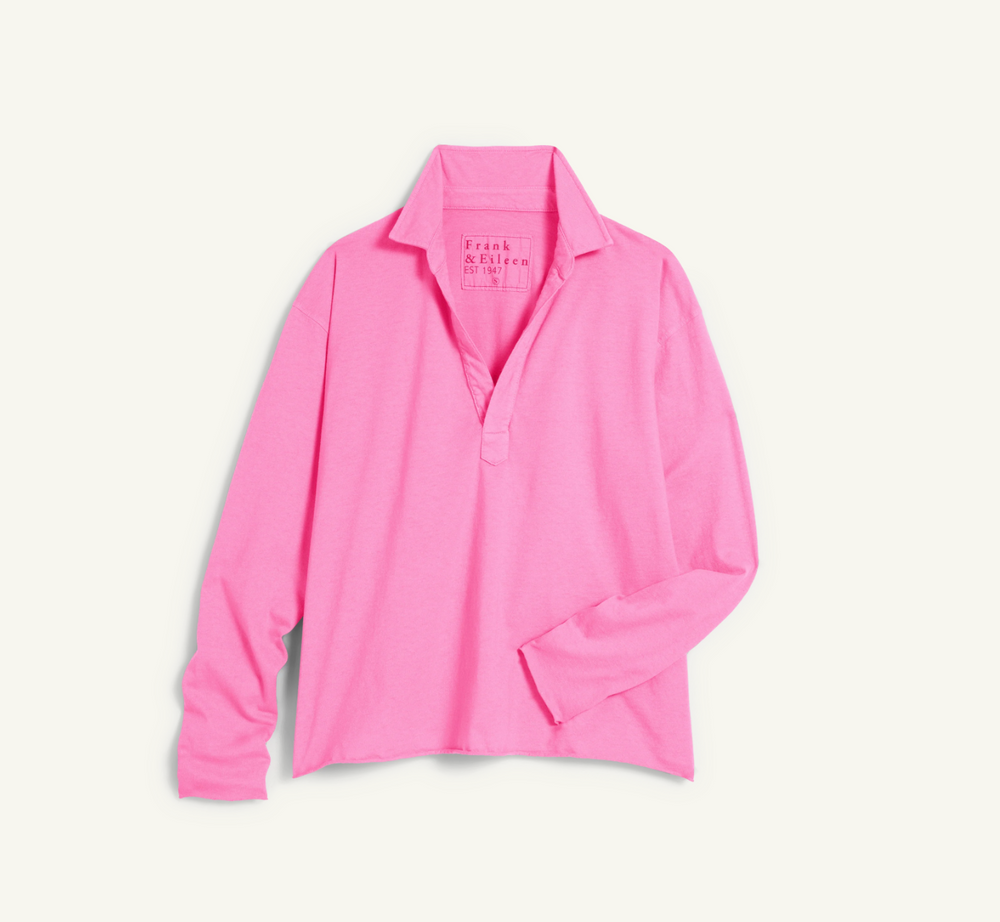 Patrick Popover Henley in Pink Lemonade