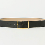 Milla Python Leather Belt in Black Gold - Lukka Boutique