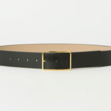 Milla Python Leather Belt in Black Gold - Lukka Boutique