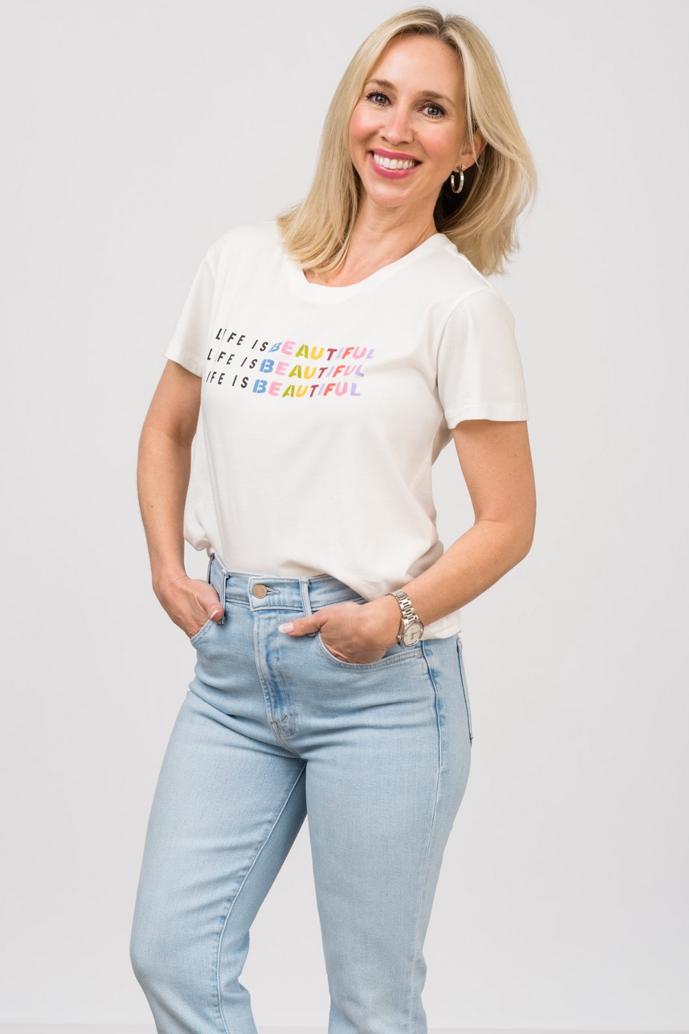 Suke Life Is Beautiful Tee in White