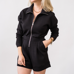 Annika Playsuit in Black - Lukka Boutique