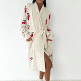 Fuzzy PJ Robe in Cherries - Lukka Boutique
