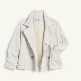 Mini Belfast Crop Peacoat in Heather White Melange - Lukka Boutique