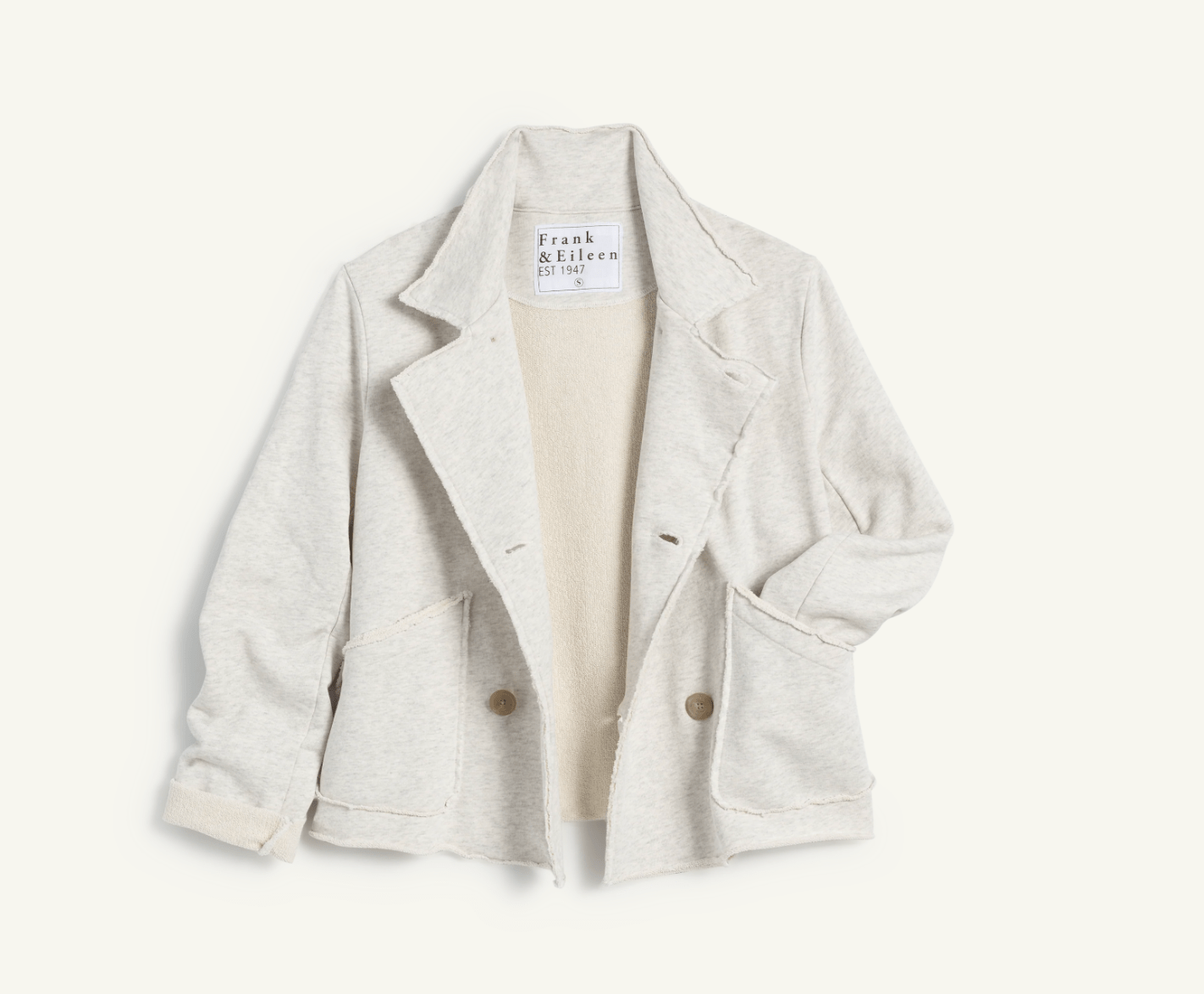 Mini Belfast Crop Peacoat in Heather White Melange - Lukka Boutique