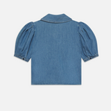 Denim Sailor Blouse in Starlet - Lukka Boutique