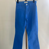 Kendra High Rise Crop Flare in Regatta Blue Coated