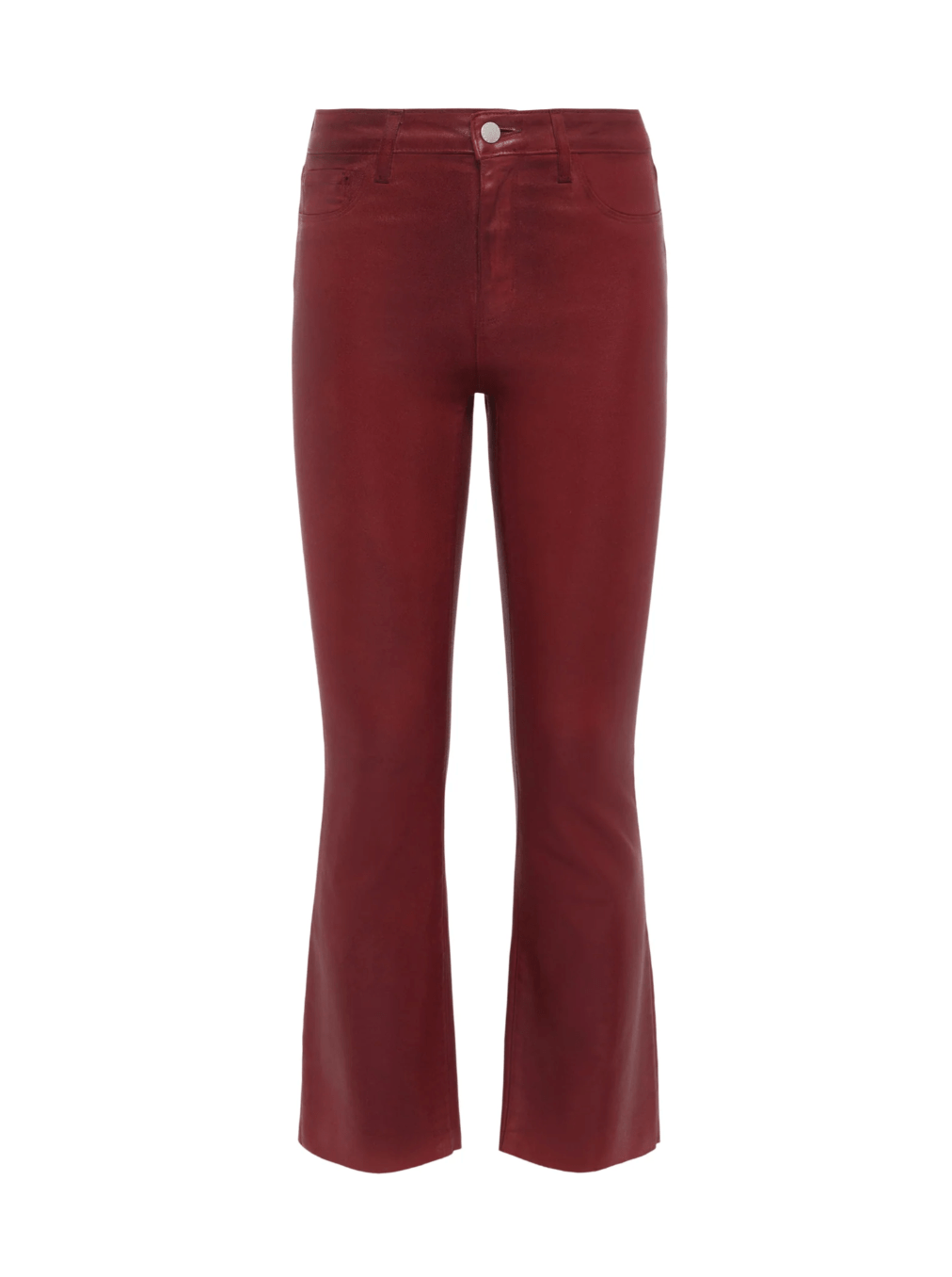 Kendra Coated Crop High Rise Flare - Lukka Boutique