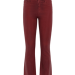 Kendra Coated Crop High Rise Flare - Lukka Boutique