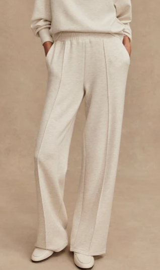 The Wide Leg Pant 30 in Ivory Marl