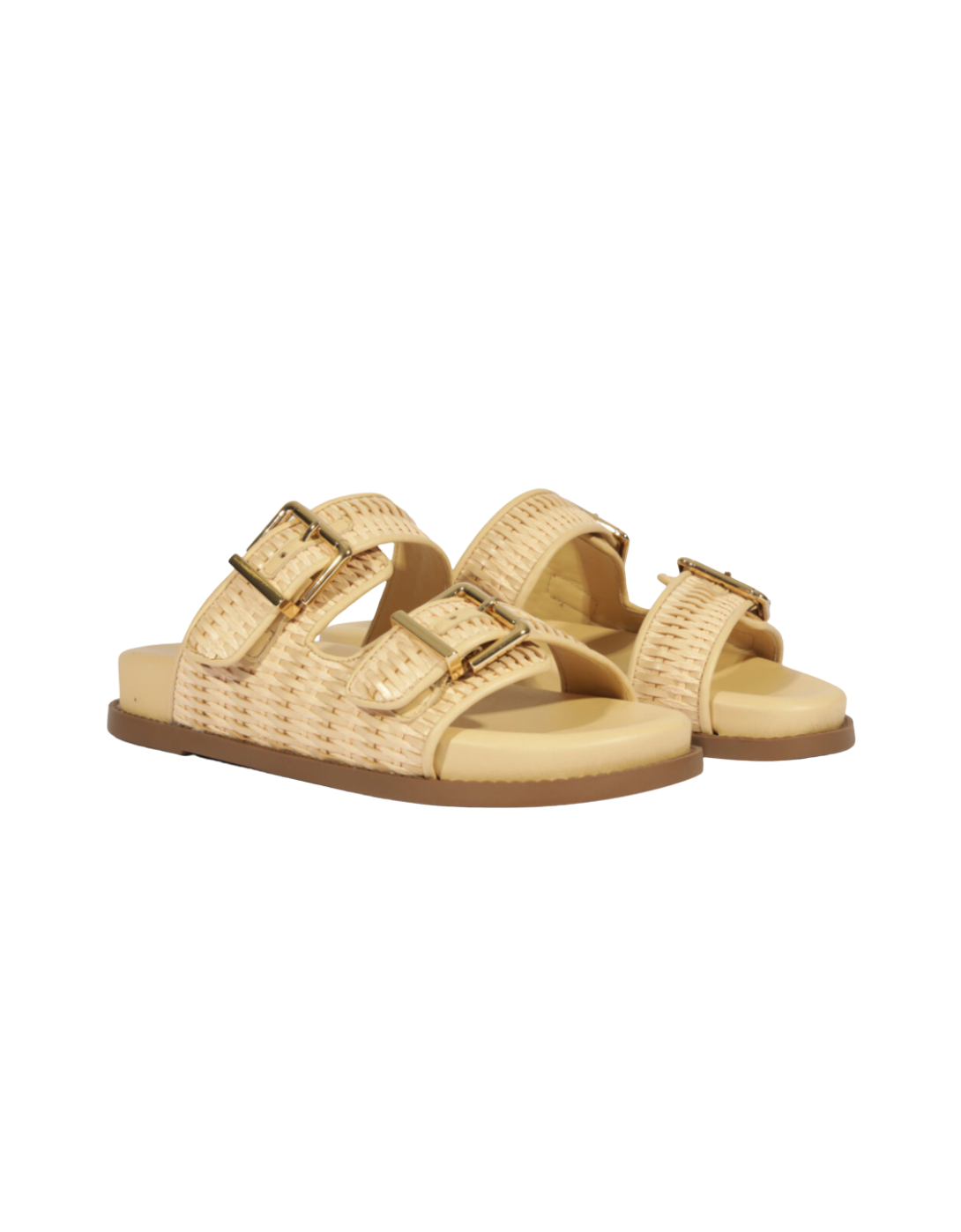 Naomi Flat Sandal in Natural