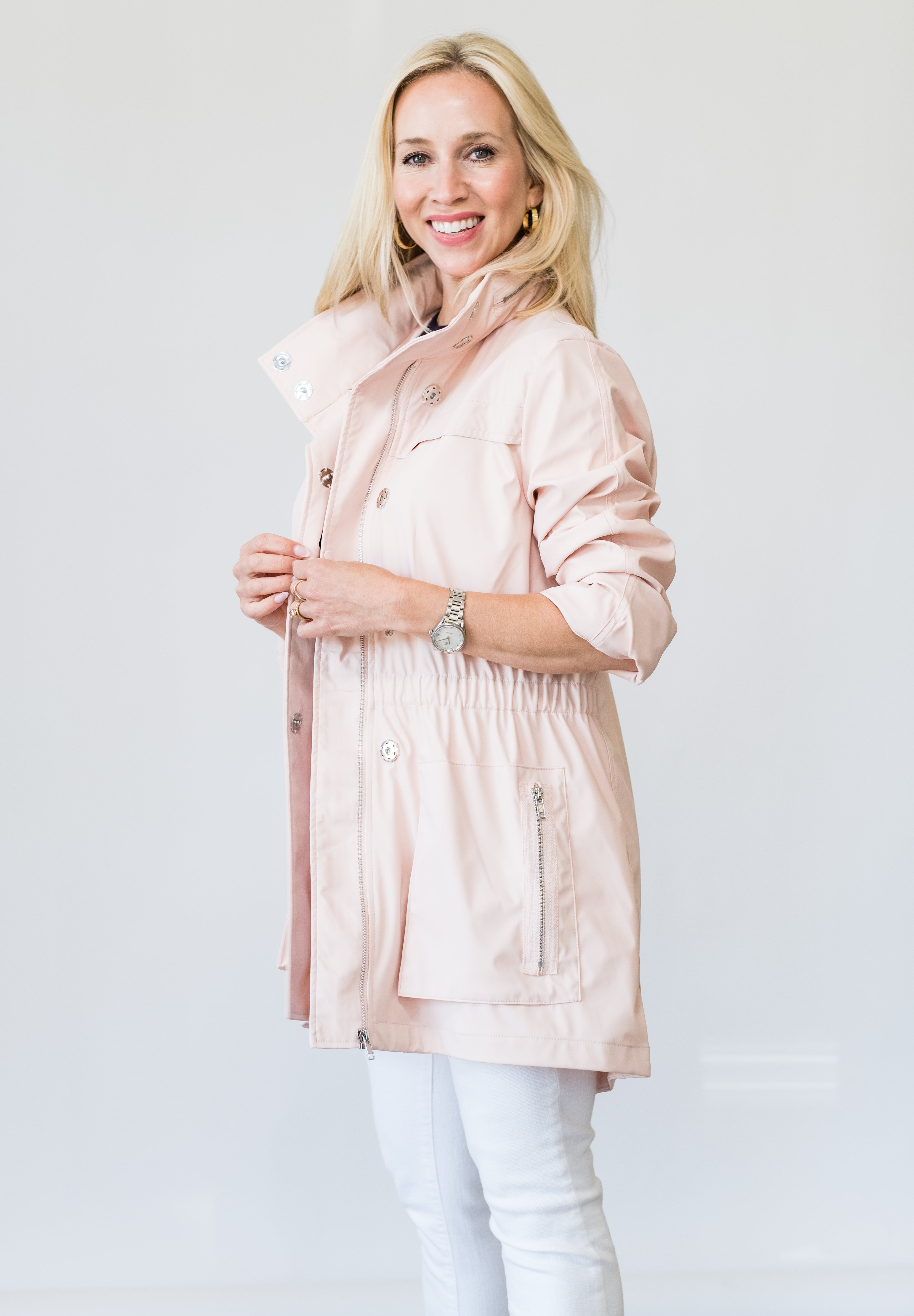 Anna Waterproof Cinched Rain Jacket