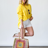 Sarah Cotton Poplin Long Sleeve Top in Lemon Drop