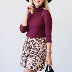 Aja Turtleneck in Dark Port - Lukka Boutique
