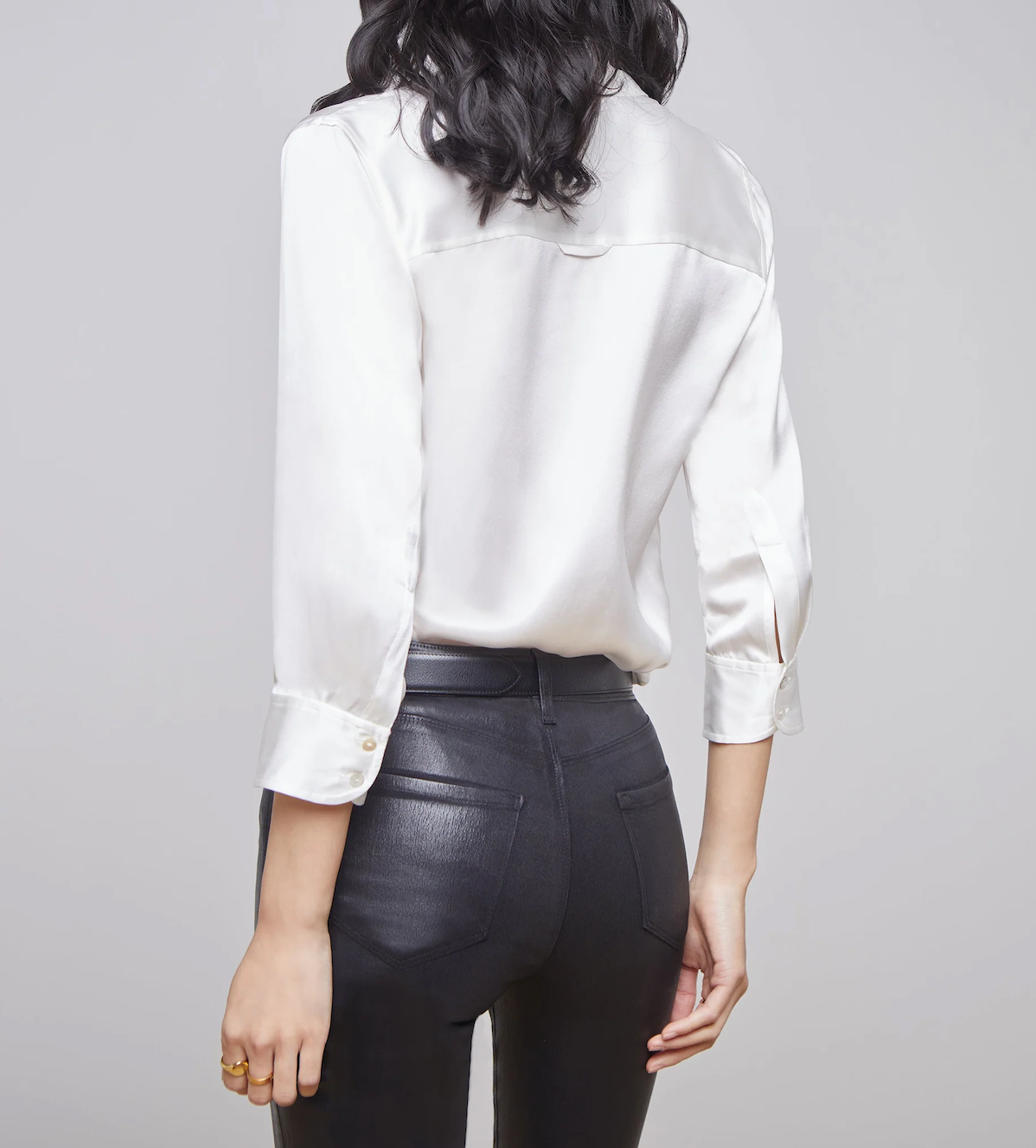 Dani Silk Blouse in Ivory - Lukka Boutique