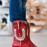 The Jolene in Crimson/Bone
