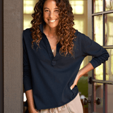 Patrick Popover Henley in British Royal Navy - Lukka Boutique