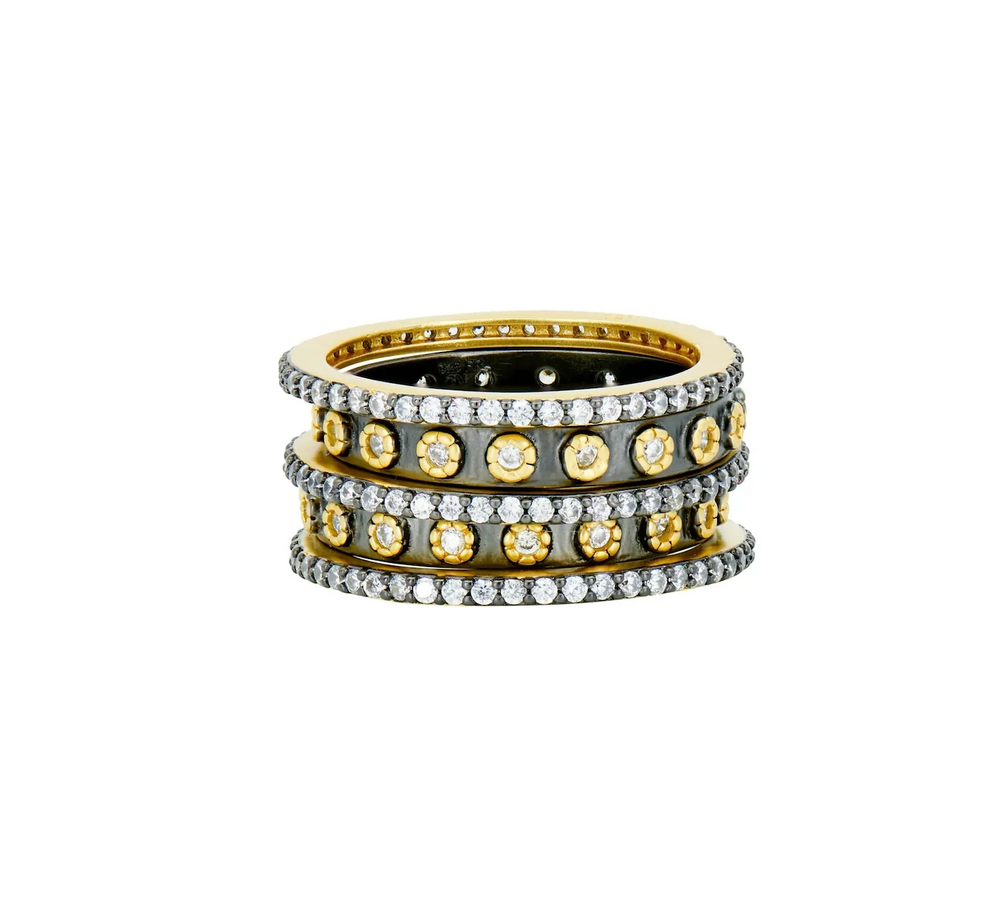 Two Tone 5-Stack Ring