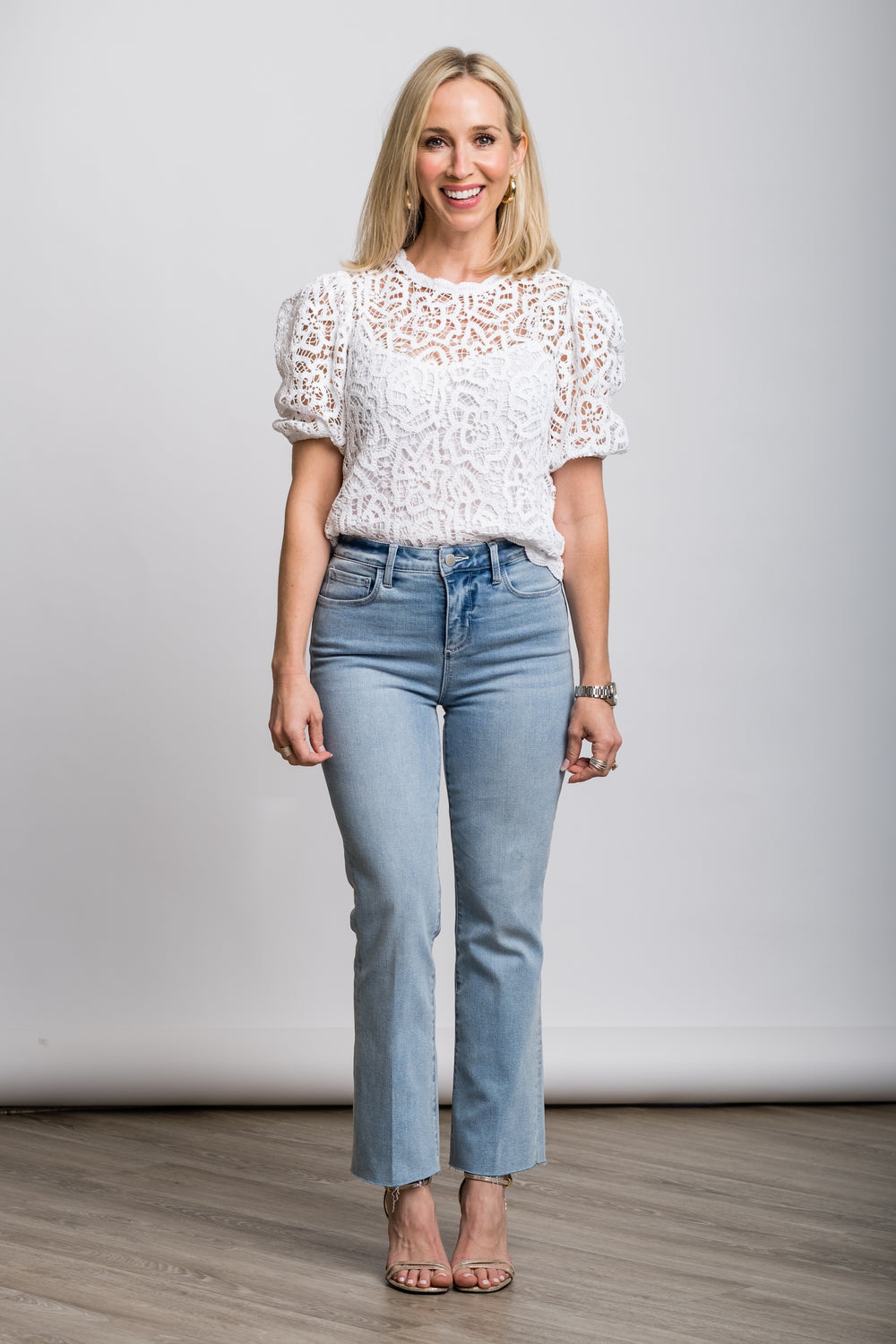 Kendra High Rise Crop Flare in Dorian