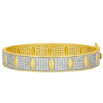 Blossoming Pave Wide Hinge Bangle - Lukka Boutique