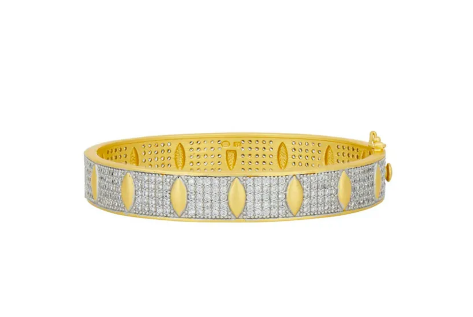 Blossoming Pave Wide Hinge Bangle - Lukka Boutique