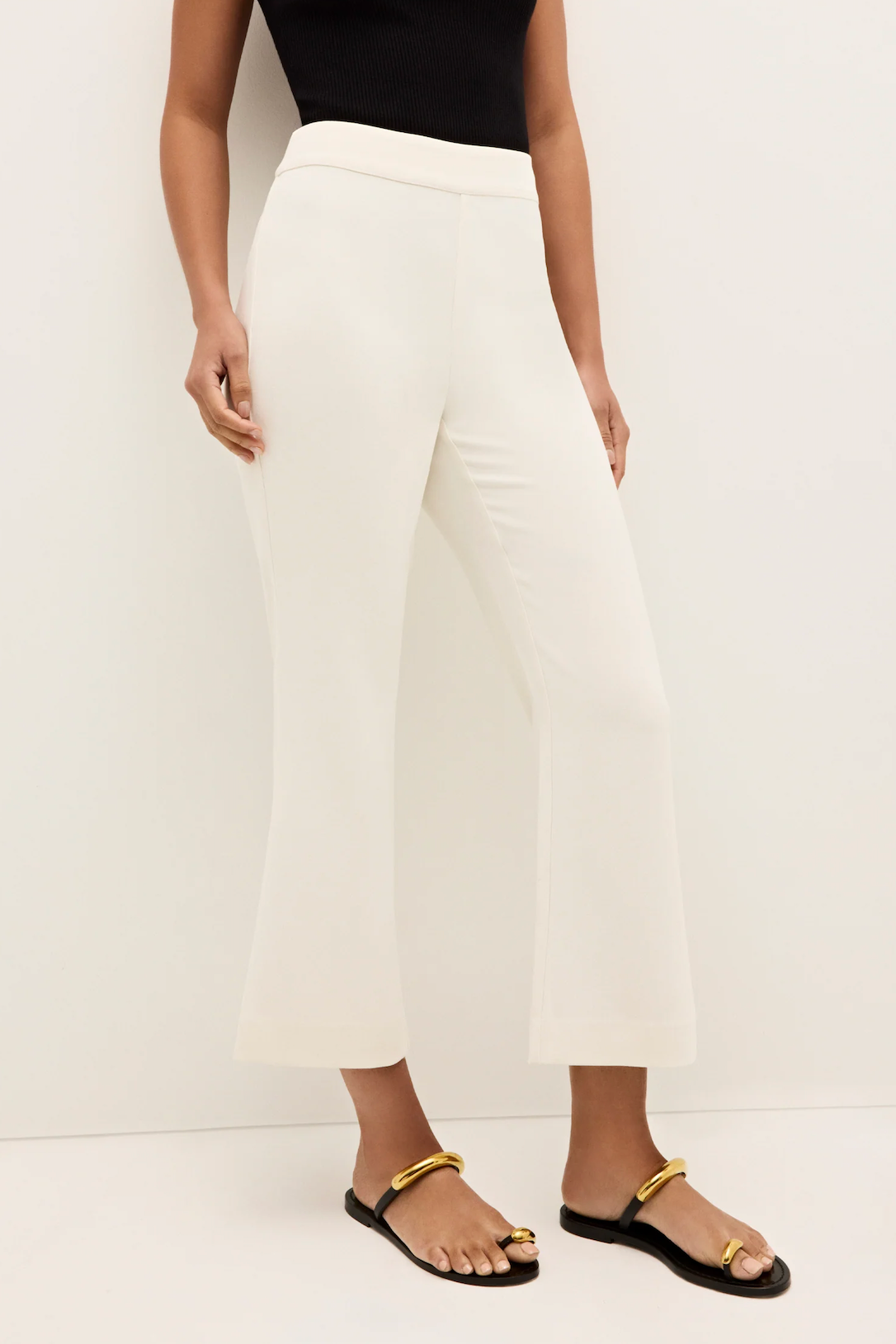Mia Crop Pant in Bone - Lukka Boutique