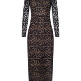 Lindsay Off Shoulder Lace Dress in Black - Lukka Boutique